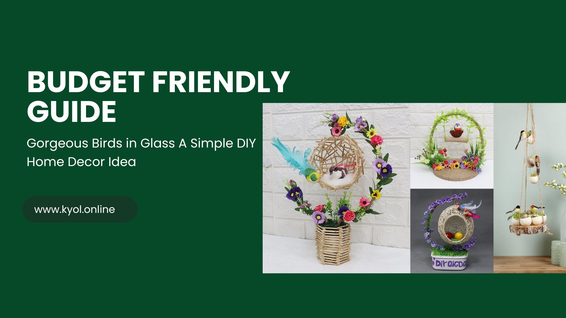 Gorgeous Birds in Glass A Simple DIY Home Decor