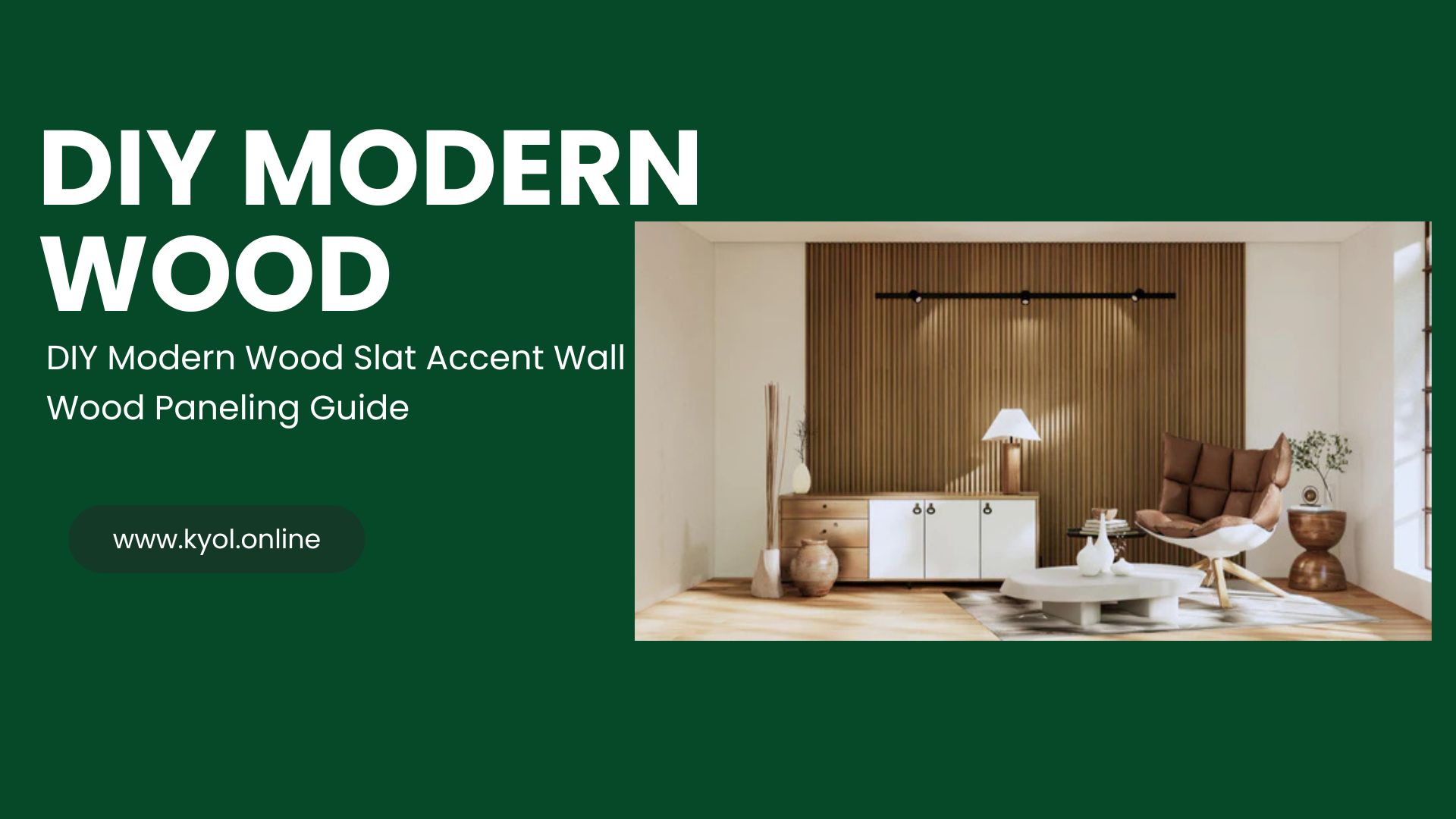 DIY Modern Wood Slat Accent Wall Wood Paneling Guide